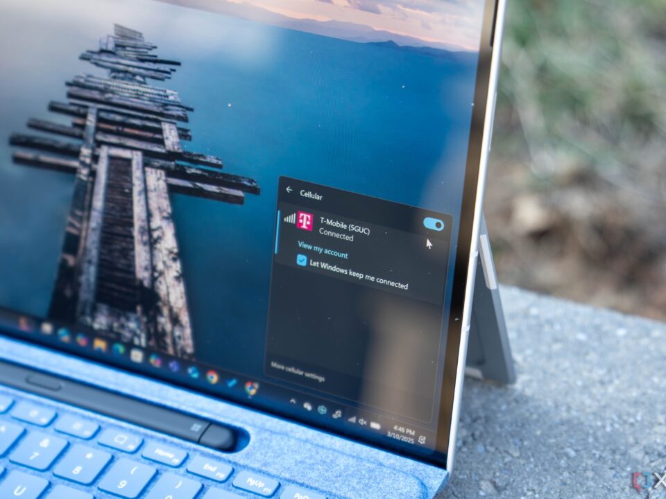 Surface Pro 11 Snapdragon X Elite 5G model with OLED display