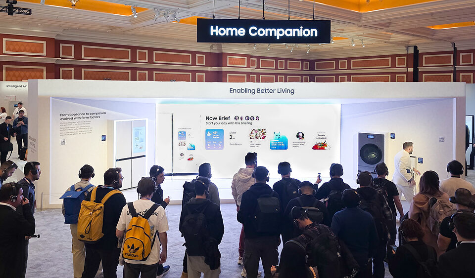 Samsung Bespoke AI Refrigerator Family Hub with Google Gemini AI Vision at CES 2026