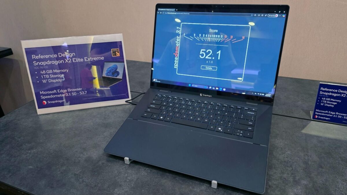 Snapdragon X2 Elite Extreme benchmark results